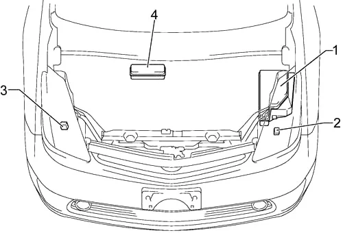 Toyota Prius (XW20) (2003-2009) - schematy bezpieczników i przekaźników