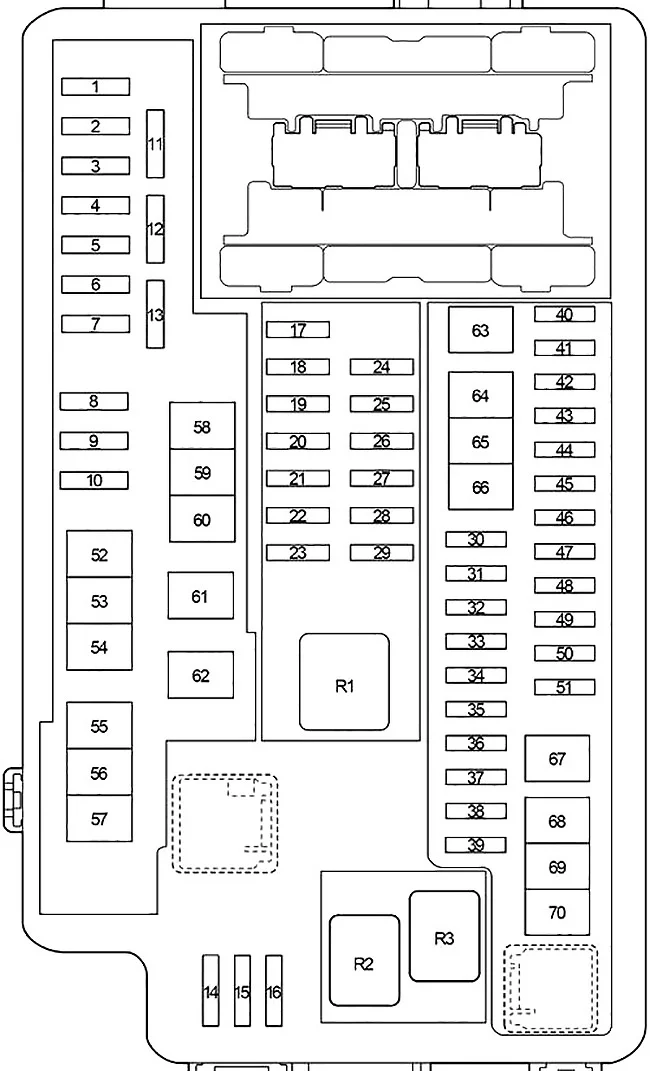 Toyota Prius (XW50) (2015-2022) - schematy bezpieczników i przekaźników
