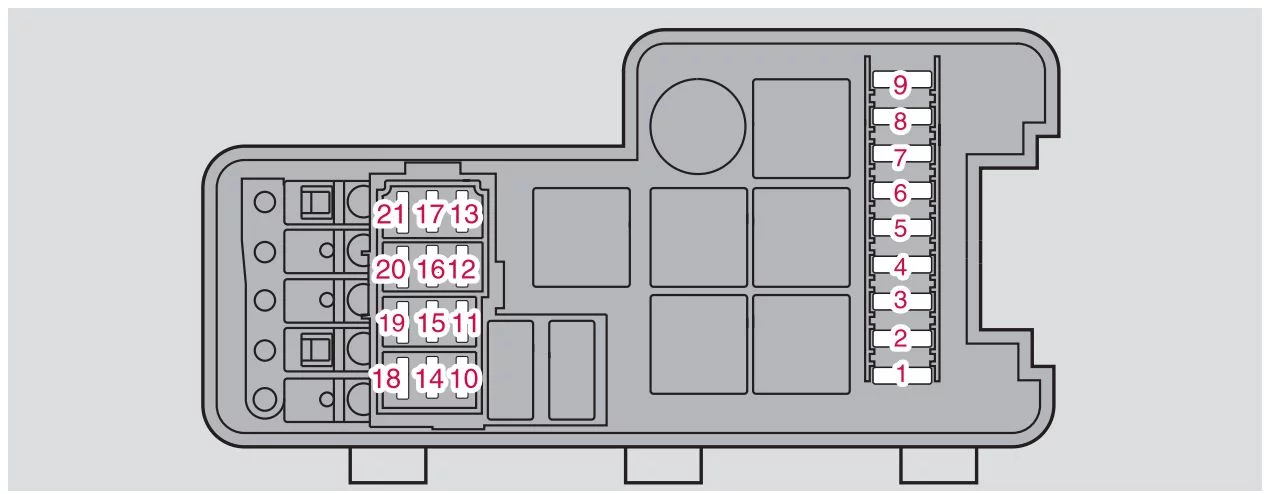 Volvo XC90 (2012) - schematy bezpieczników i przekaźników