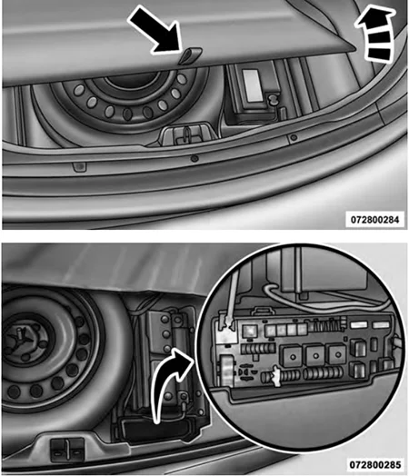 Dodge Challenger III (2015-2022) - schematy bezpieczników i przekaźników