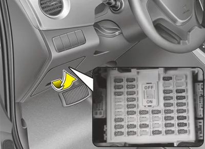 Hyundai i10 (2014-2019) - schematy bezpieczników i przekaźników