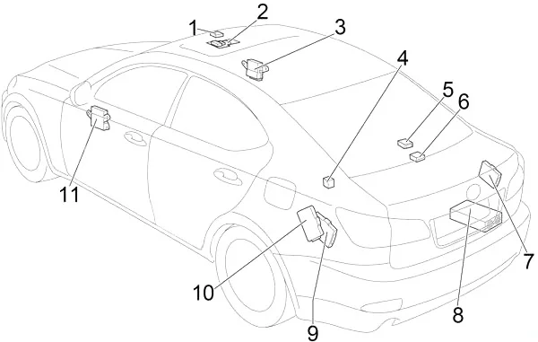 Lexus IS 250, 300, 350, 220d (2006-2013) - schematy bezpieczników i przekaźników