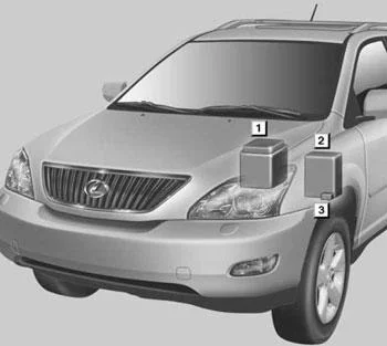 Lexus RX 350 (XU30) (2007-2009) - schematy bezpieczników i przekaźników
