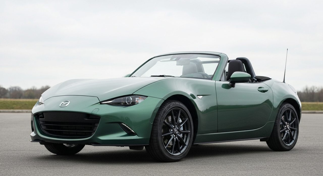 Mazda MX-5 2027 z nowym lakierem Zinc Green Metallic