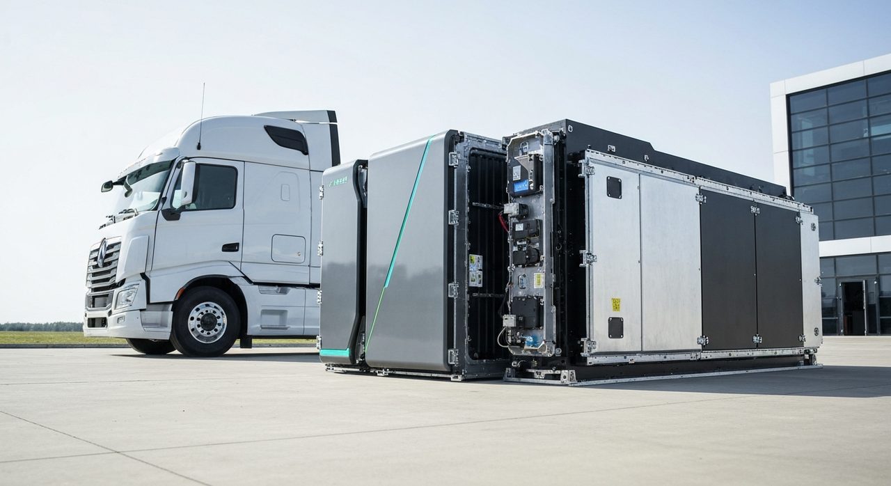 Moduł bateryjny zmienia TIR-a w hybrydę. Diesel wciąż króluje