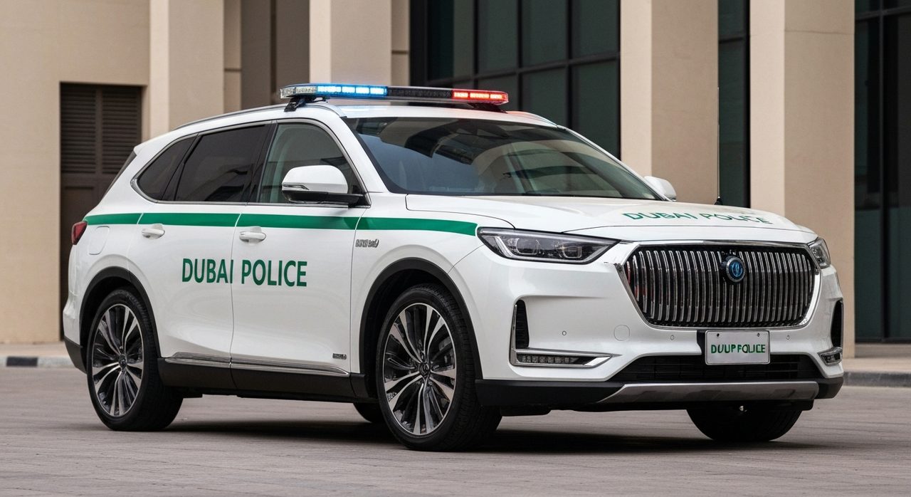 Policja w Dubaju przesiada się na chińskie hybrydy Denza B8