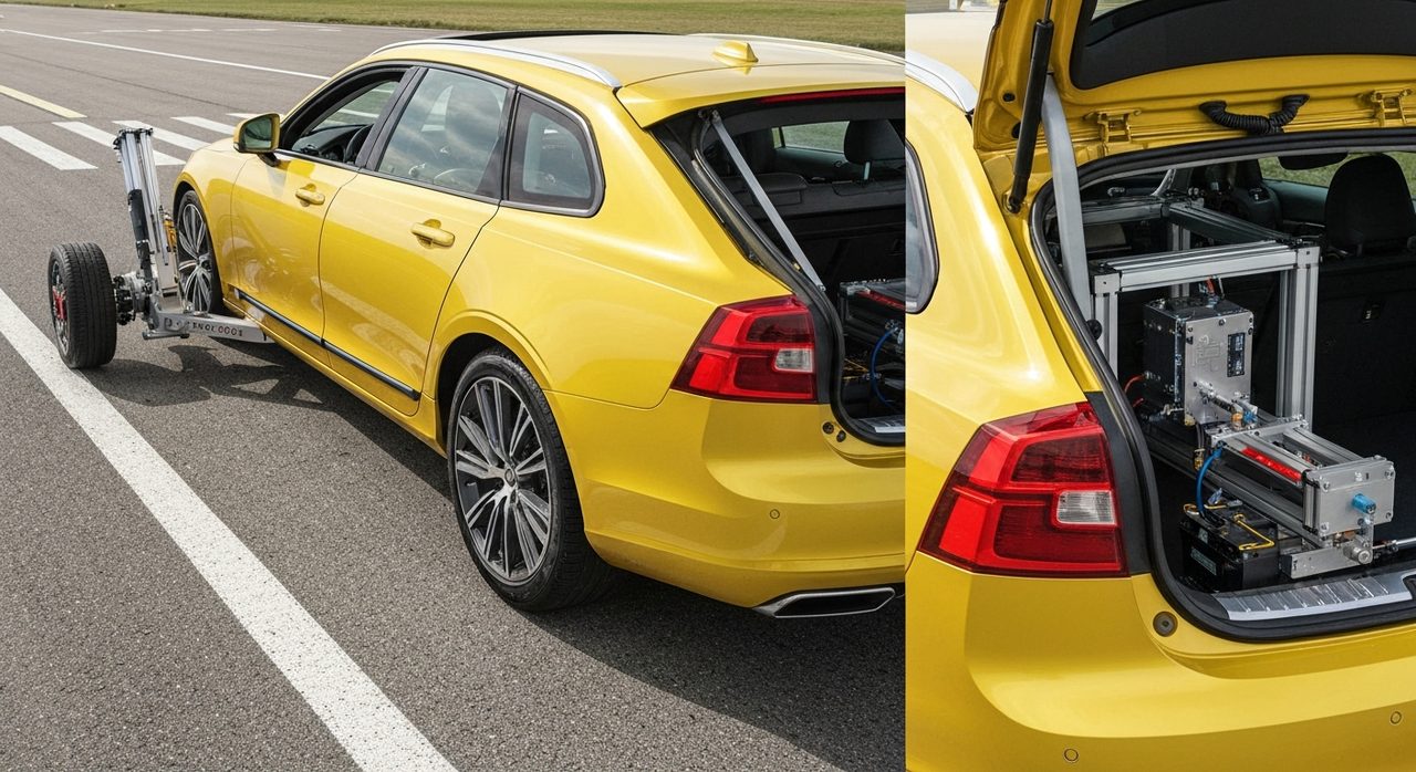 Volvo V90 z piątym kołem: tak działa system pomiaru tarcia